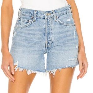 Agolde Parker Long Shorts in Swapmeet